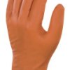 Rękawice jednorazowe, rozm. 8, Średnie, 50 szt., kolor: Pomarańczowy, Delta Plus