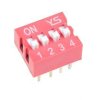 DIP Switch RoHS X 4 Czerwony (2szt)