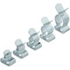 Shield clamp, max. bundle Ø 30 mm, spring steel, galvanized, silver, (L x W x H) 26.1 x 8.1 x 34.2 mm, 1010-017D