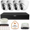 Zestaw monitoringu IP 4x kamera BCS-P-EIP28FWR3-Ai2 + rejestrator 1TB