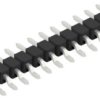 Pin header, 12 pole, pitch 2.54 mm, straight, black, 10127228