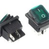 Przełącznik kołyskowy KCD4-G 250V AC IP54 podświet. ON-OFF