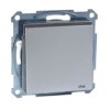 MERTEN Gniazdo pojedyncze z uziemieniem i klapką IP44 z przesłoną b.śrub. alu, Sys M MTN2514-0460 SCHNEIDER ELECTRIC