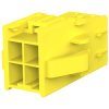 Socket housing, 4 pole, pitch 3.96 mm, straight, yellow, 177908-4