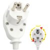 Wtyczka sieciowa 230V Obrotowa kątowa 360st WT-07 Biała ELGOTECH
