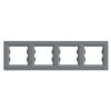 ASFORA Ramka 4 poczwórna pozioma stal EPH5800462 SCHNEIDER ELECTRIC