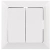 PREMIUM Łącznik podwójny z podświetleniem biały WP-3 Pr/S
