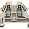 Through terminal block, screw connection, 0.5-4.0 mm², 2 pole, 24 A, 6 kV, dark beige, 1040800000