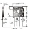 GBU8B Single-phase bridge rectifier, 100 Vrrm, 8 A, SIP