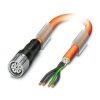 Przewód zasilający Phoenix Contact KSF 6 Core 5 m Poliuretan, Sheath Pomarańczowy 13.8 mm OD, 1000V 80 °C