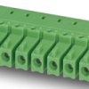 Socket header, 3 pole, pitch 3.81 mm, angled, green, 1862580
