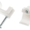 Spinka do kabli 9.8 x 10 x 10mm materiał: PE Biały Zacisk kablowy prostokątny