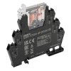 Przekaźnik interfejsowy elektromechaniczny 24V ac/dc Omron SPDT 30V 50mA Szyna DIN bieguny 1 Elektromechanika Wciskane