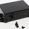 Aluminum enclosure, (L x W x H) 81 x 56 x 28 mm, black (RAL 9005), IP32, 1411FBCBK