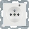 S.1/B.3/B.7 Glas Gniazdo pojedyncze z/u i LED kontrolną z ochroną styków śnieżnobiały połysk 6765098989