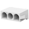 Pin header, 3 pole, pitch 6.35 mm, straight, white, 350825-1