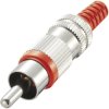 TruComponents 202615 RCA connector Plug, straight,Pins:2 Red