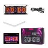Zegarek IN-12 świecący, 4-bitowy retro zegar LED, 4 tarcze, kolorowy wyświetlacz LED z rurką, akcesoria na biurko