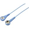 TRU COMPONENTS TC-12358912 ESD earth cable Light blue 1.8m 4mm stud &10mm socket