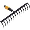 Fiskars 1000653 QuikFit Rake 36cm Carbon Steel 14 Tines Durable Design