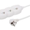 Przedłużacz 3-Gniazdowy, 5M Biały, 3X1,0Mm Owy / 34350