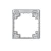 MINI Ramka pośrednia do gniazd bryzgoszczelnych z uziemieniem schuko srebrny metalik 7MRPB-1s KARLIK