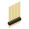 Pin header, 8 pole, pitch 1.27 mm, straight, black, SLV W 1 130 8 G
