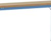 Grundwerkbank PROFI Spezial mit massiver Bucheplatte, BxTxH = 1500 x 700 x 740-1040 mm Manuflex WP6052.5012