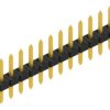 Pin header, 12 pole, pitch 2 mm, straight, black, 10062092