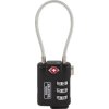 Burg Wächter 32891 TSA Padlock Black 32.80mm 3-Dial Flexible Travel Lock