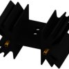 Extruded heatsink, (L x W x H) 25.4 x 42 x 25 mm, 7.8 K/W, black anodized, 10019187