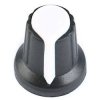 Gałka pokrętło potencjometra biała 6mm WH148 17/10-16mm biało-czarna