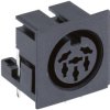 Panel socket, 5 pole, solder cup, angled, 0105 05