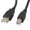 KABEL USB-A(M)-USB-B(M) 2.0 1.0M CZARNY FERRYT LANBERG