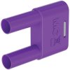 Stäubli 664012-26 SKS-4N-19 Connector, 4mm violet pin, brass, insulated sleeve