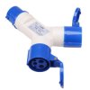 Blue 2 Way Splitter 16A 230V 2P+E IP44
