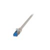 Patchcord SFTP 0,15m Cat6a Superflex szary na kablu Cat7