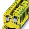 Protective conductor terminal, screw connection, 1.5-25 mm², 2 pole, 8 kV, yellow/green, 3044212