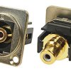 Gniazdo RCA Montaż na panelu Żeński, styki pozłacane 2A RS PRO