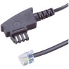 Basetech BT-1602127 Fax Cable TAE-N RJ11 6p4c Black 6m