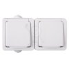 TEKNO IP54 białe gniazdo 2x2p+Z pozi.Kanlux 33497
