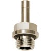Threaded plug nipple, L 34 mm, 16 bar, brass, nickel-plated, for hose, 108710