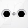MEG4122-0325 Central plate for aerial sockets - System M, active white, gloss