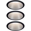 Paulmann 93408 Cole Coin Flush Mount Light Set 18W Black/Silver Dimmable.