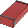 Aluminum enclosure, (L x W x H) 80 x 45 x 25 mm, red, IP54, 1455D801RD