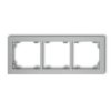 DECO Ramka 3 potrójna uniwersalna z tworzywa srebrny metalik 7DR-3 KARLIK