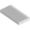 Extruded heatsink, (L x W x H) 100 x 200 x 25 mm, 1.34 to 0.37 K/W, natural aluminum, SK 42 100 AL