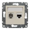 VENA Gniazdo TV typu F + RJ45 kat.5e krem 510370
