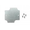 Płyta montażowa, 54 mm Satynowa tekstura x 54mm Obudowy kołnierzowe 1555 BF i B2F, materiał: Stal, Hammond