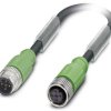 Kabel do czujników/elementów wykonawczych Phoenix Contact SAC-5P-M12MS/ 0,6-PUR/M12FS SH 1500897, złącze żeńskie M12, pr